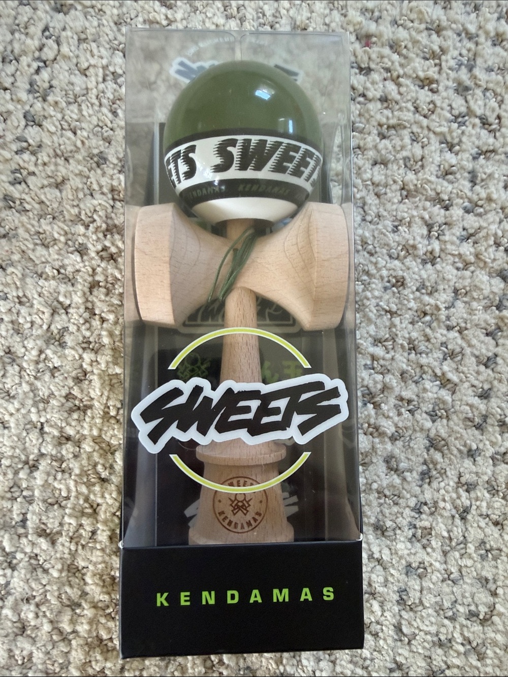 NIB Sweets kendama in army green